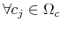  \forall c_{j}\in\Omega_{c}