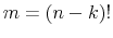  m=\left( n-k\right) !