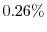  0.26\%