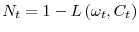  N_{t}=1-L\left( \omega _{t},C_{t}\right) 