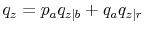  q_{z}=p_{a}q_{z\mid b} +q_{a}q_{z\mid r}