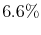  6.6\%