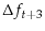 \displaystyle \Delta f_{t+3}