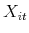  % X_{it}
