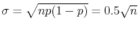  (j-0.5n)/(0.5\sqrt{n})=(2j-n)/\sqrt{n}=[j-(n-j)]/\sqrt{n}