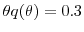  \theta q(\theta)=0.3
