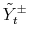  \tilde{Y}_{t}^{\pm }