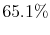  65.1\%