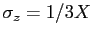 $ \sigma_{z}=1/3X$