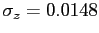 $ \sigma_{z} = 0.0148$