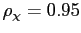 $ \rho_{\chi} = 0.95$