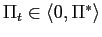 $ \Pi_{t}\in\langle0,\Pi^{\ast}\rangle$