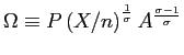 $ \Omega\equiv P\left( X/n\right) ^{\frac {1}{\sigma}}A^{\frac{\sigma-1}{\sigma}}$