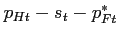 $p_{Ht}-s_{t}-p_{Ft}^{\ast }$