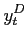$\displaystyle y_{t}^{D}$