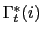 $ \Gamma_{t}^{\ast}(i)$