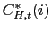 $\displaystyle C_{H,t}^{\ast}(i)$