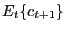 $\displaystyle E_{t}\{c_{t+1}\}$