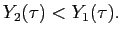 $ Y_{2}(\tau)<Y_{1}(\tau).$