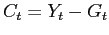 $ C_{t}=Y_{t}-G_{t}$