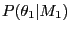$ P(\theta_{1}\vert M_{1})$