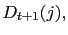 $ D_{t+1}(j),$