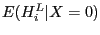 $ E(H_{i}^{L}\vert X=0)$