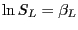 $ \ln S_{L}=\beta_{L}$