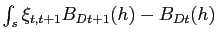 $ \int_{s}\xi_{t,t+1}B_{Dt+1}(h)-B_{Dt}(h)$