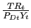 $ \frac{TR_{t}}{P_{Dt}Y_{t}}$
