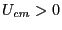 $ U_{cm}>0$