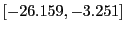 $ \left[ -26.159,-3.251\right] $