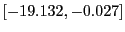 $ \left[ -19.132,-0.027\right] $