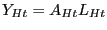 $ Y_{Ht} =A_{Ht} L_{Ht} $