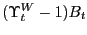 $ (\Upsilon_{t}^{W} -1)B_{t} $