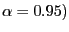 $ \alpha=0.95)$