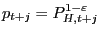$ p_{t+j} =P_{H,t+j}^{1-\varepsilon} $