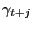 $ \gamma_{t+j} $