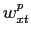 $\displaystyle w_{xt}^{p}$