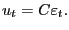 $ u_{t}=C\varepsilon_{t}.$