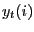 $ y_{t}(i)$