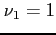 $\nu_1=1$