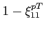$1-\xi _{11}^{pT}$