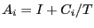 $ A_{i}=I+C_{i}/T$