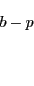 \begin{displaymath} \begin{array}[c]{c} b-p\ \text{ } \end{array}\end{displaymath}