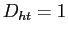 $ D_{ht}=1$
