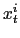 $ x_{t}^{i}$