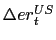 $ {\small\Delta er}_{t}^{US}$