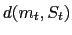 $ d(m_{t},S_{t})$