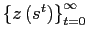$ \left\{ z\left( s^{t}\right) \right\} _{t=0}^{\infty}$